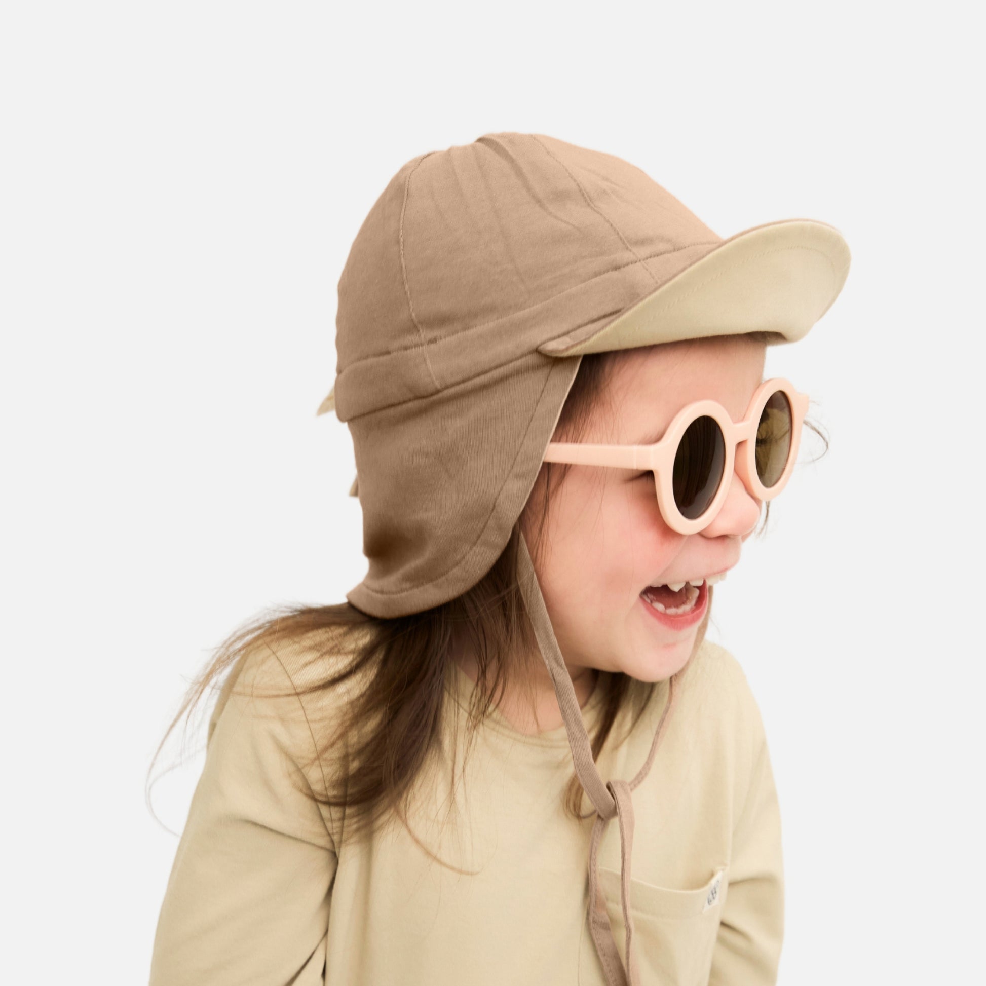UV zonnehoedje voor kids - Cloby Peanut Brown