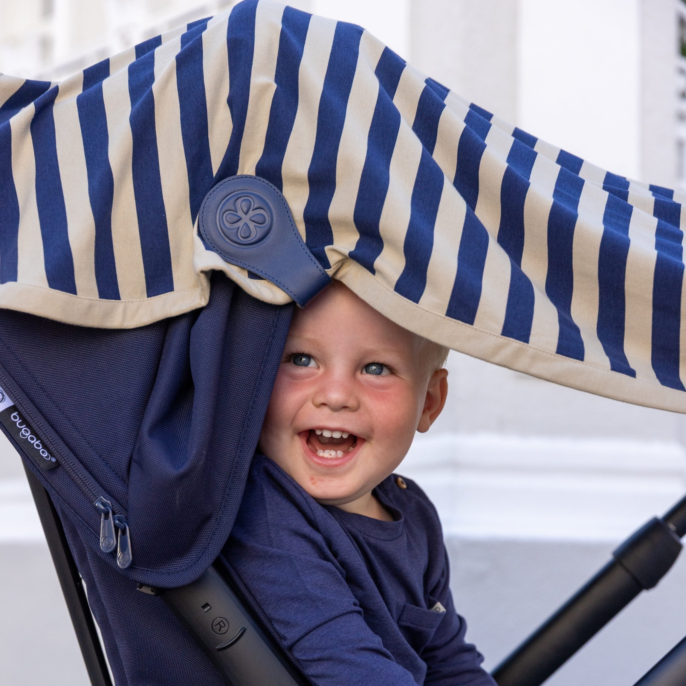 Leren swaddle clips – Navy Blue