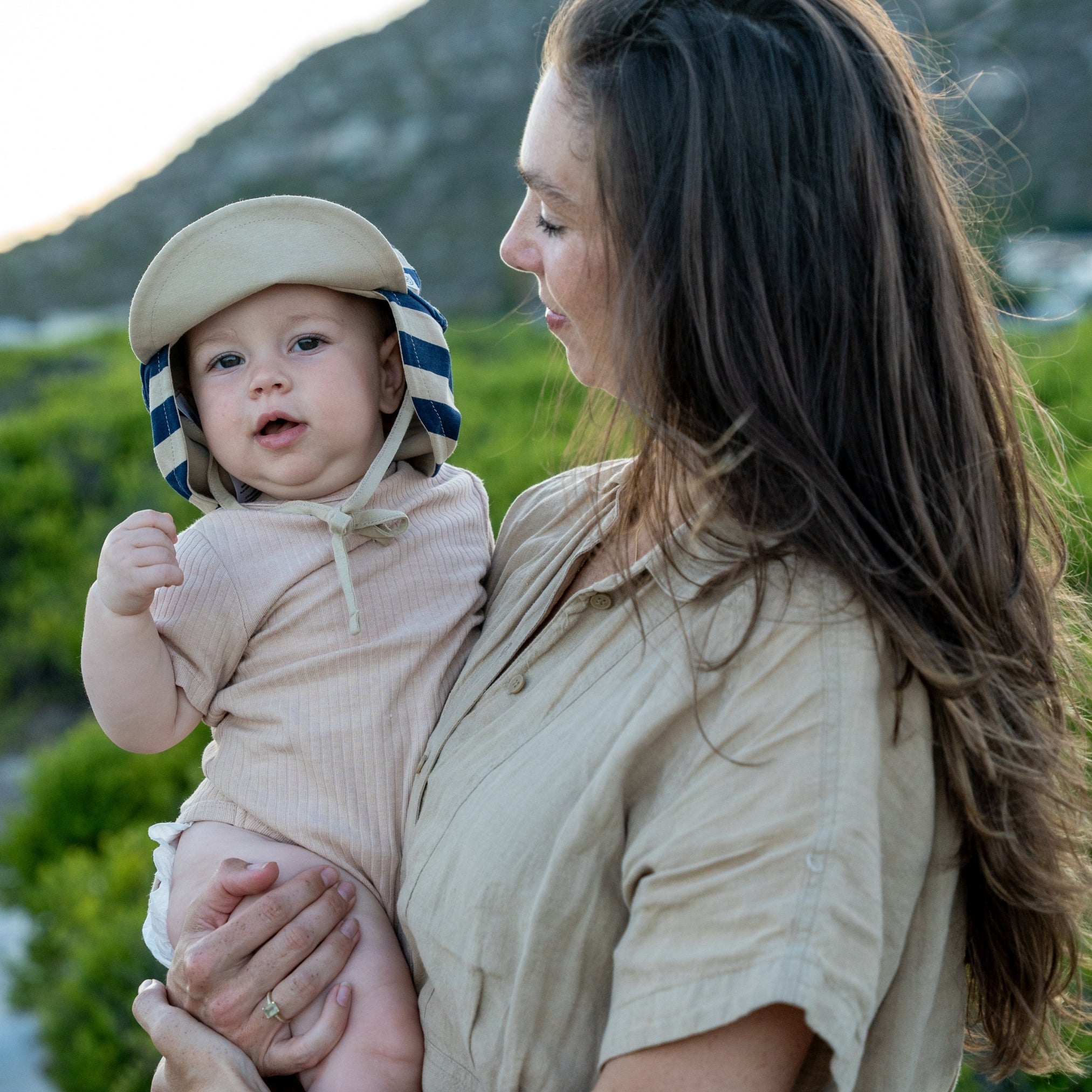 Sonnenhut in Navy Stripe – UPF 50+