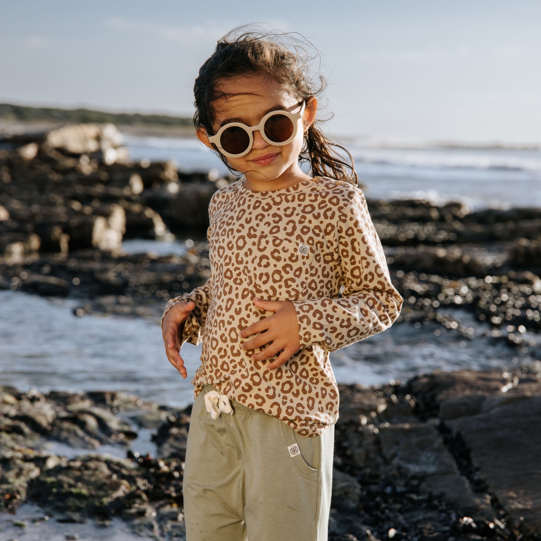 Longsleeve in Leopard Brown – UPF 50+