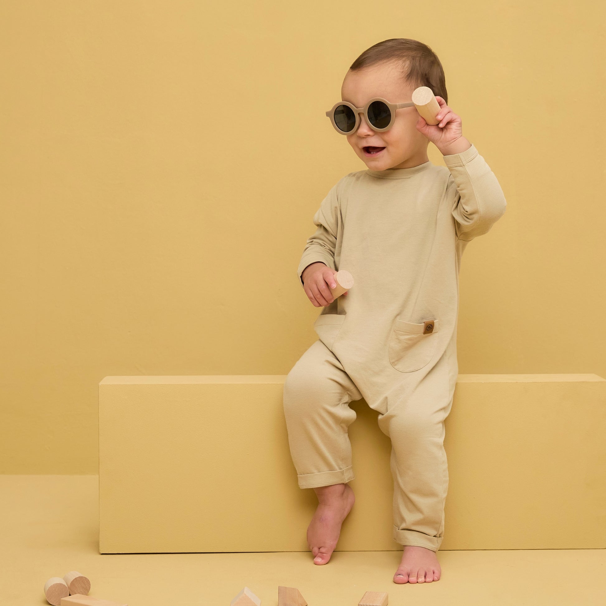 Onesie voor kinderen in de kleur Sandy Beach