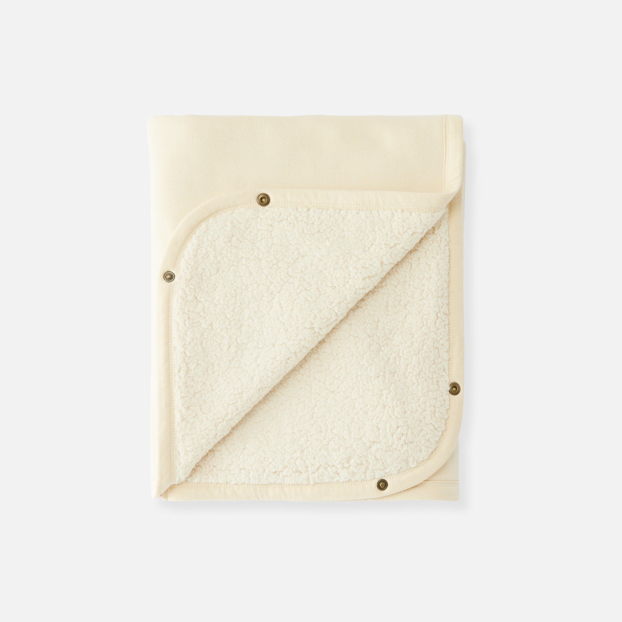 2 kanten teddy babydeken - Off-White