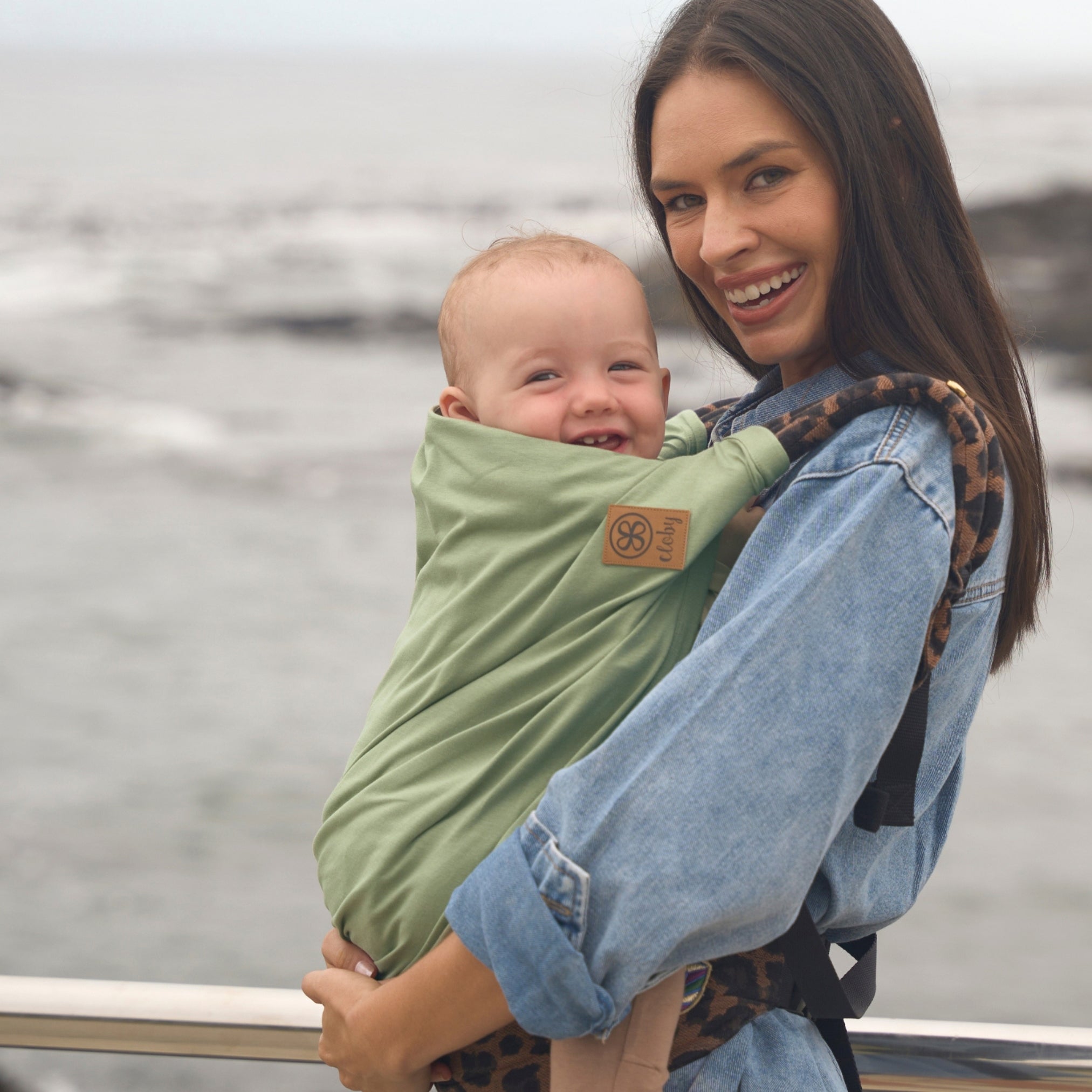 UPF50 doek wikkeldeken baby's - Olive Green