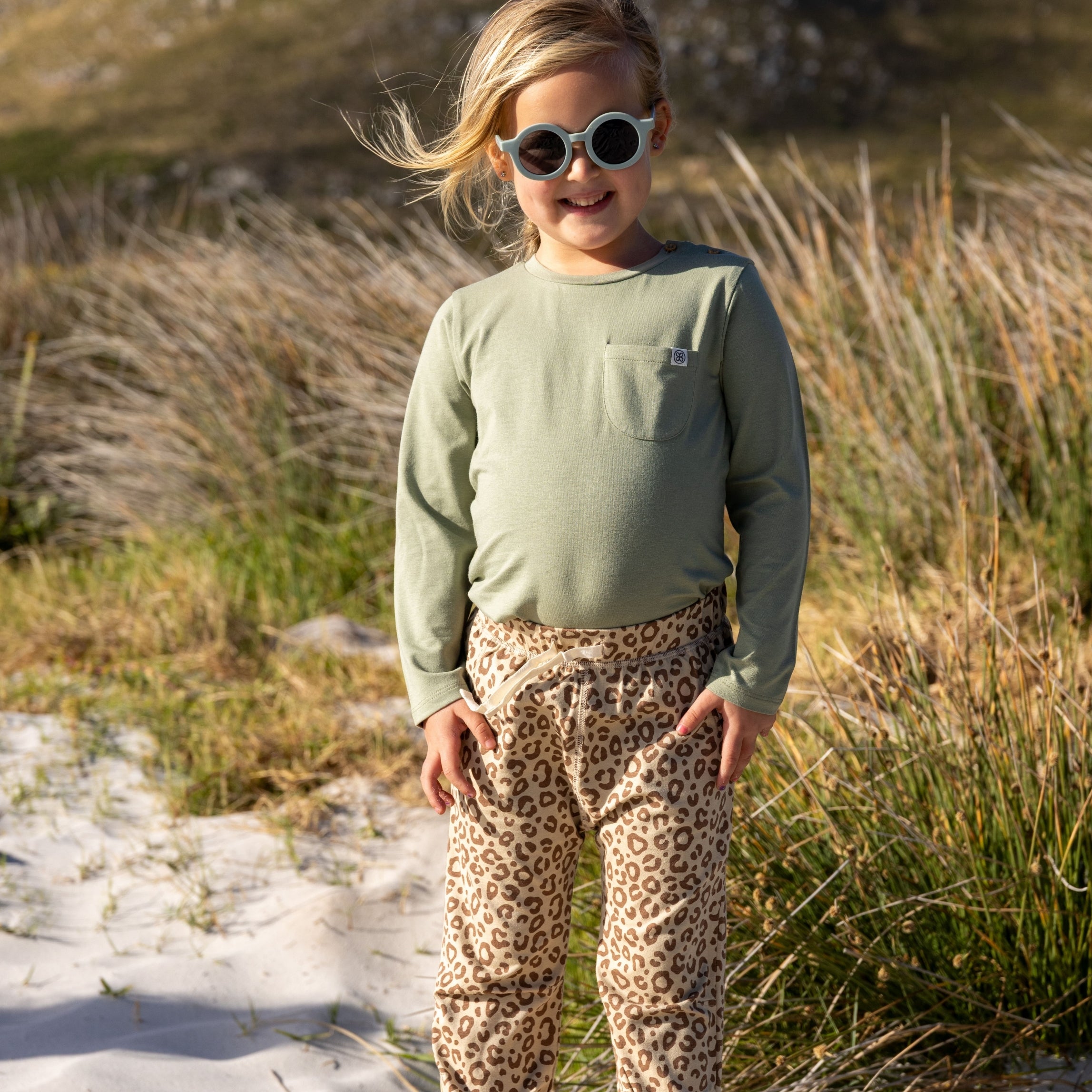 Jogginghose in Leopard Brown – UPF 50+