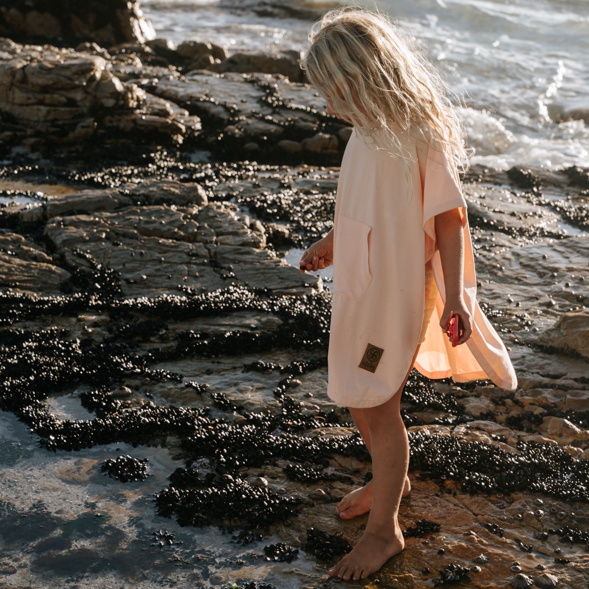UV-Poncho in Peachy Summer – UPF 50+